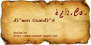 Ámon Csanád névjegykártya