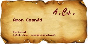 Ámon Csanád névjegykártya