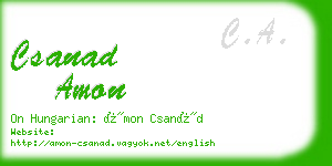 csanad amon business card